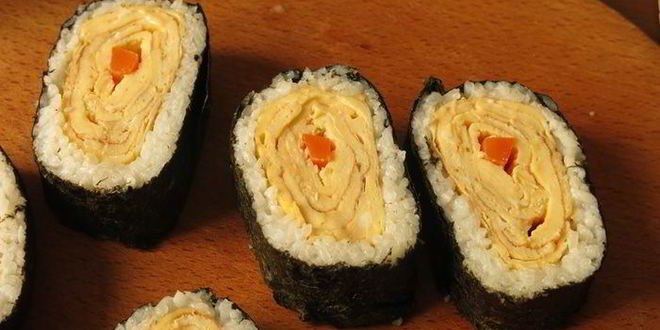 Рецепт суш с омлетом цыплята
