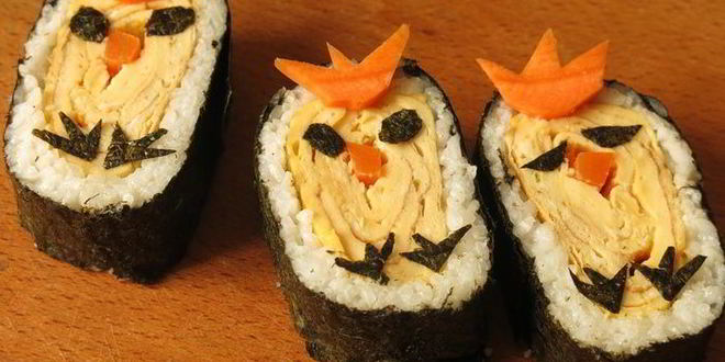 Рецепт суш с омлетом цыплята