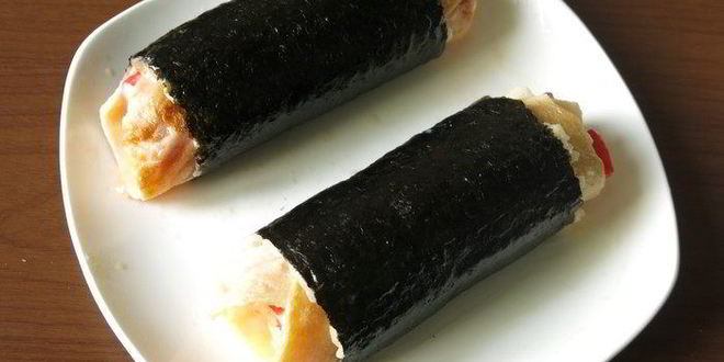 Рецепт суш яблоки с крабовыми палочками