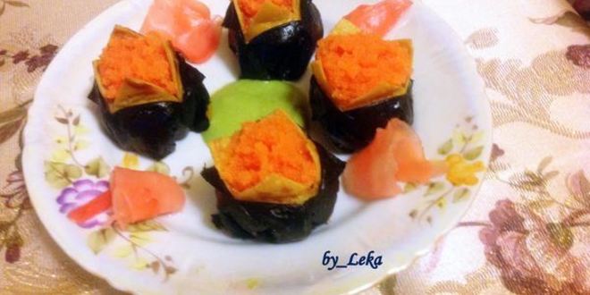 Рецепт темари-суш с нори и японским омлетом