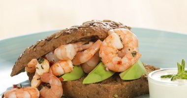 Рецепт Сэндвича с креветками и авокадо