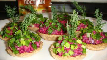 Рецепт Постных тарталеток с рыбой