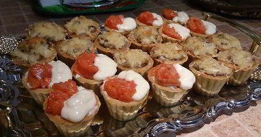 Рецепт Семги в тарталетках с сырным соусом