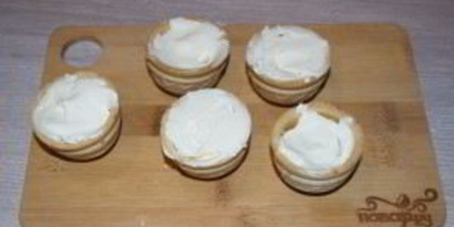 Рецепт тарталеток с икрой и сливочным сыром