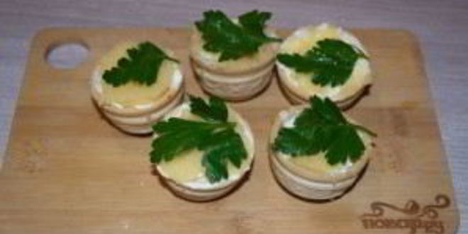 Рецепт тарталеток с икрой и сливочным сыром
