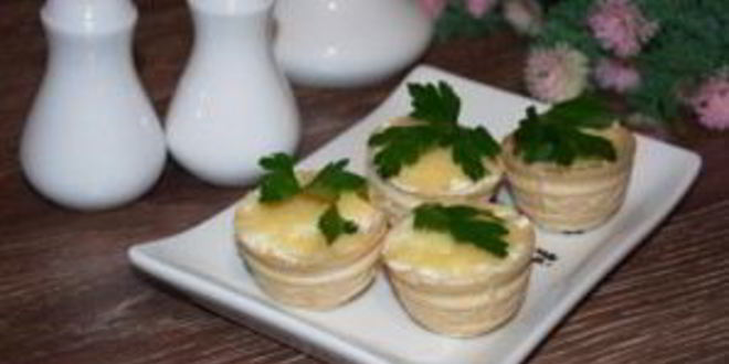 Рецепт тарталеток с икрой и сливочным сыром