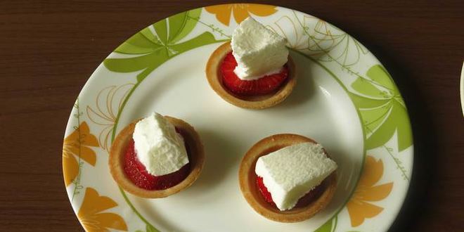 Рецепт тарталеток с клубникой и мороженым на гриле