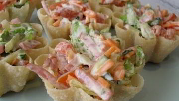 Рецепт Тарталеток с корейской морковью