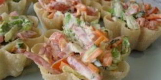 Рецепт тарталеток с корейской морковью