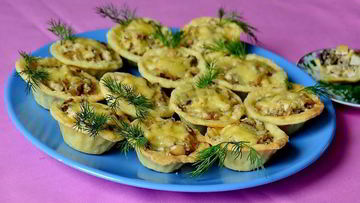 Рецепт Тарталеток с курицей и грибами