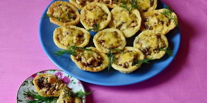 Рецепт тарталеток с курицей и грибами