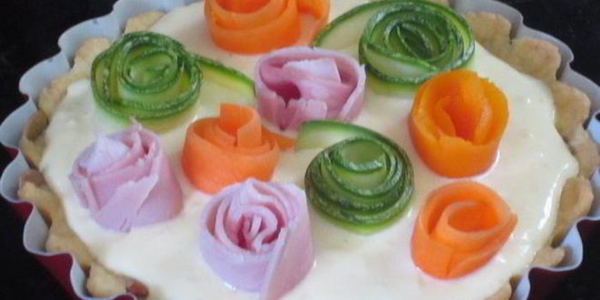 Рецепт тарталеток с овощами и йогуртовой заливкой