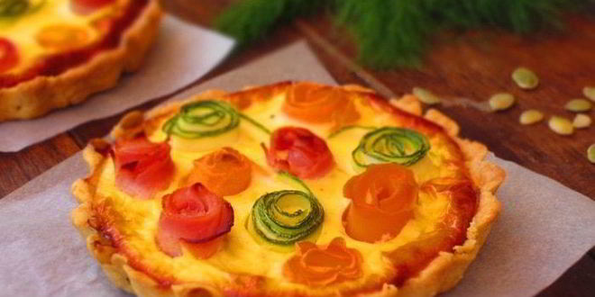 Рецепт тарталеток с овощами и йогуртовой заливкой