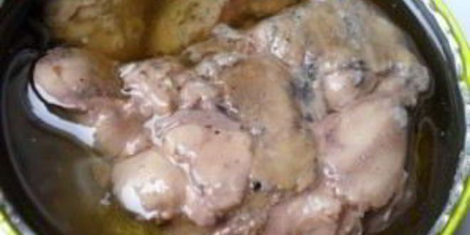 Рецепт тарталеток с печенью трески и яйцом