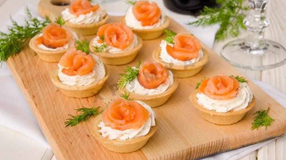 Как приготовить тарталетки с семгой и сыром