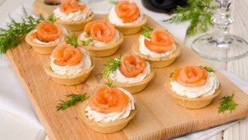Рецепт Тарталеток с семгой и сыром