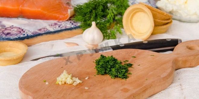 Рецепт тарталеток с семгой и сыром