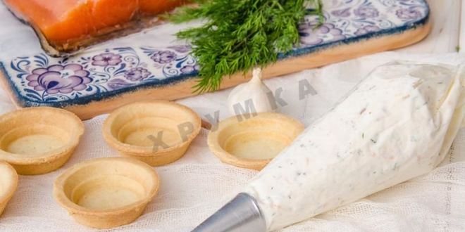 Рецепт тарталеток с семгой и сыром