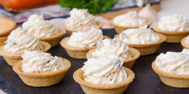 Рецепт тарталеток с семгой и сыром
