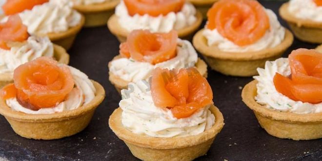 Рецепт тарталеток с семгой и сыром