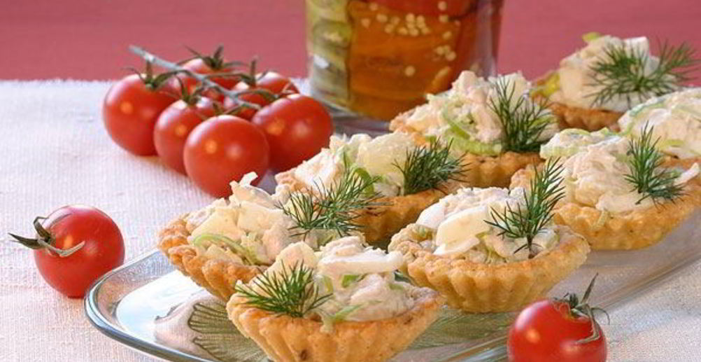 Рецепт тарталетки с морепродуктами