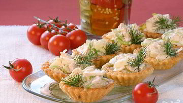 Рецепт Тарталеток с ветчиной