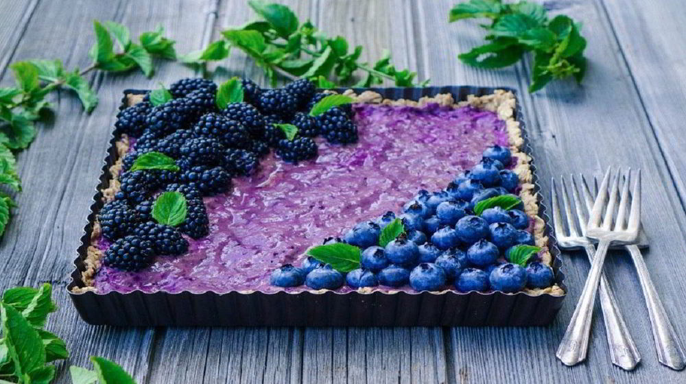 Как приготовить черничный тарт с мятой
