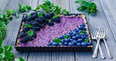Рецепт Черничного тарта с мятой
