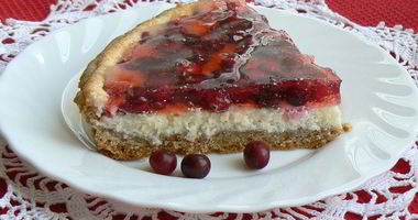 Рецепт Клюквенного тарта с творожным сыром