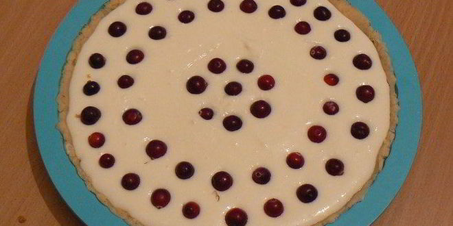 Рецепт клюквенного тарта с творожным сыром