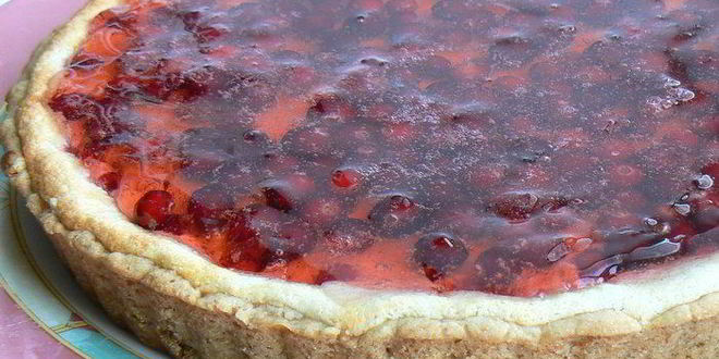 Рецепт клюквенного тарта с творожным сыром