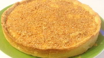 Рецепт Лимонного тарта с крем-фрешем и миндалем