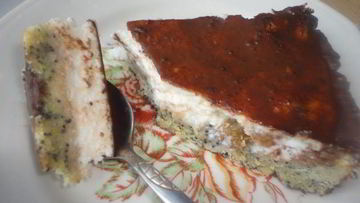 Рецепт Макового тарта с творожным суфле и ганашем