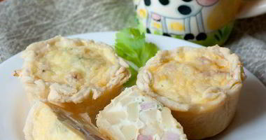 Рецепт Мини-тартов с картофелем и ветчиной