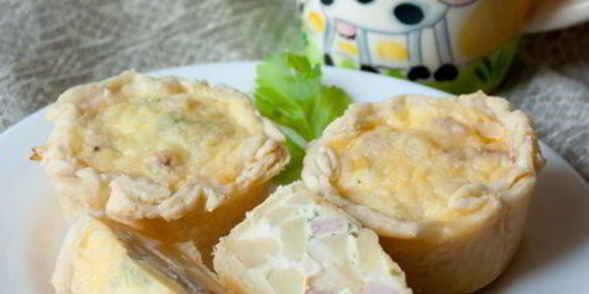 Рецепт мини-тартов с картофелем и ветчиной