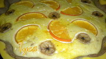 Рецепт Ржаного тарта с апельсином и бананом