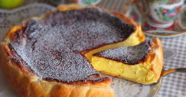 Рецепт Тарта с нежной творожно-ванильной начинкой