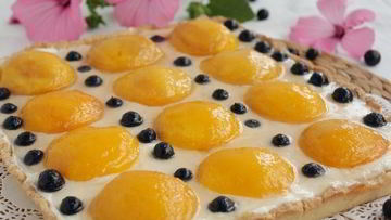 Рецепт Тарта с персиками