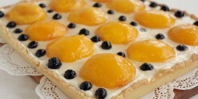 Рецепт тарта с персиками