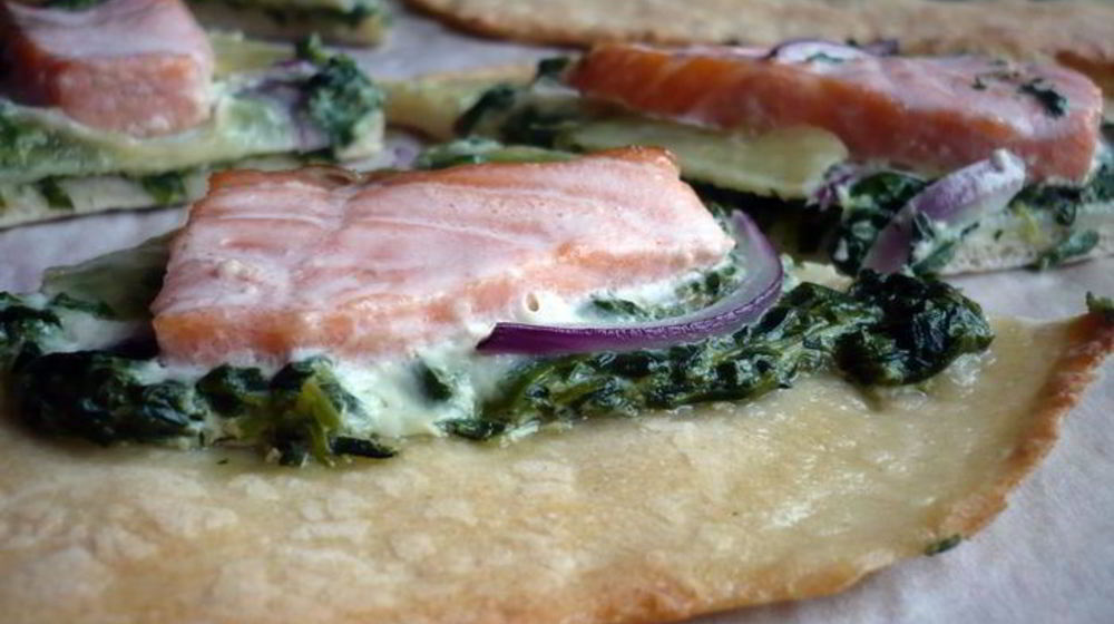 Как приготовить тарт с семгой и шпинатом цветы за окном