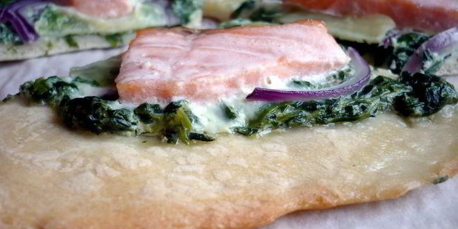 Рецепт тарта с семгой и шпинатом цветы за окном