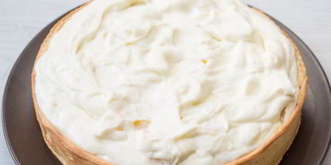 Рецепт творожного тарта с персиками