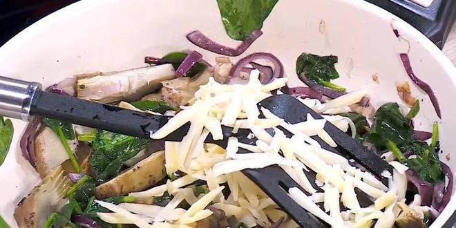 Рецепт артишоков со шпинатом на тостах