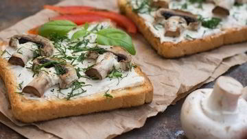 Рецепт Хрустящих тостов с грибами