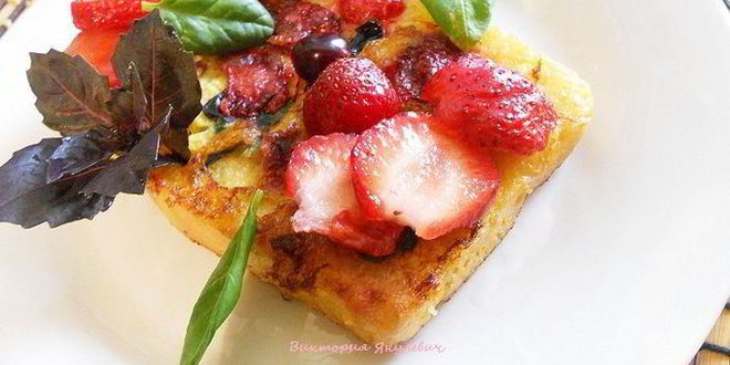Рецепт клубничных тостов