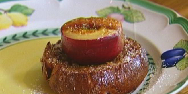 Рецепт коричных тостов с нектаринами на гриле