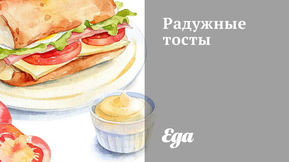 Как приготовить радужные тосты