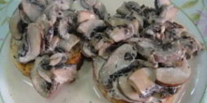 Рецепт тостов с грибами