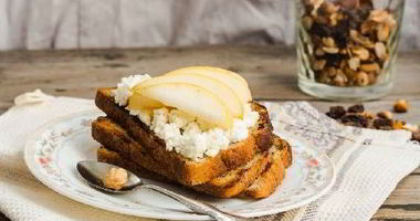 Рецепт Яблочно-творожных тосты