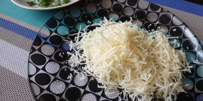 Рецепт полосатой яичницы